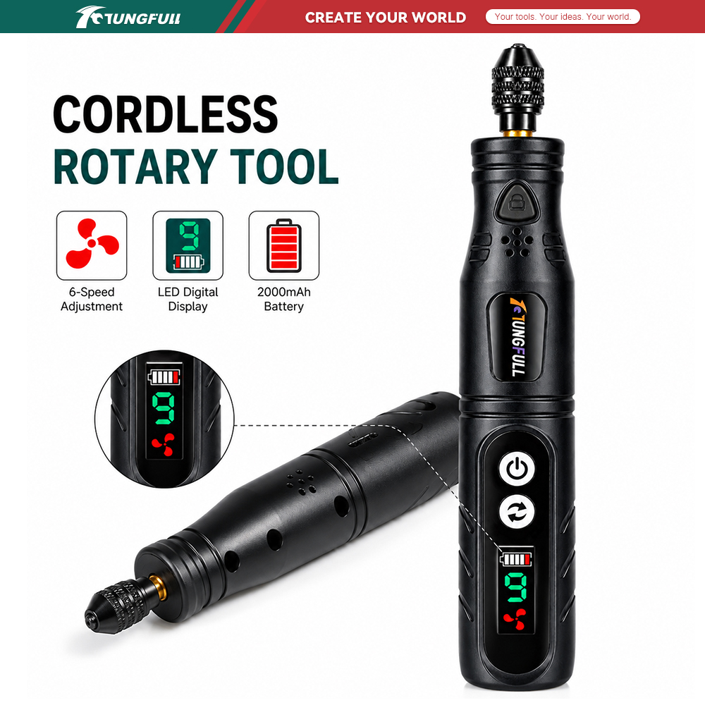 Rotary Tool Kit - TUNGFULL Şarj Edilebilir Döner Alet Seti